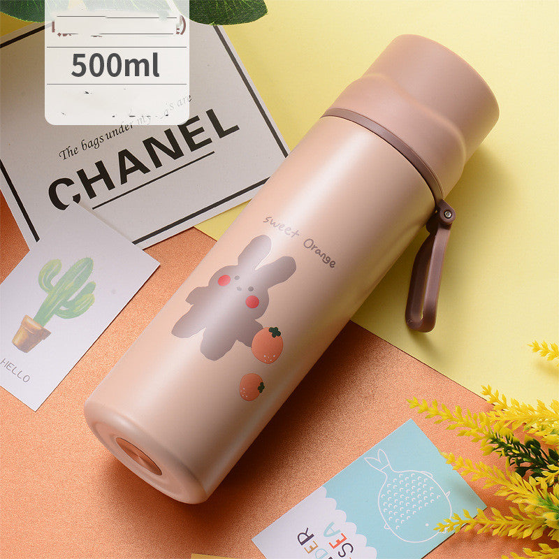 Thermos Mug For Men And Women With Lid Drinking Tea Cup Portable Creative Student Portable Cup 304 Stainless Steel Children'S Pot