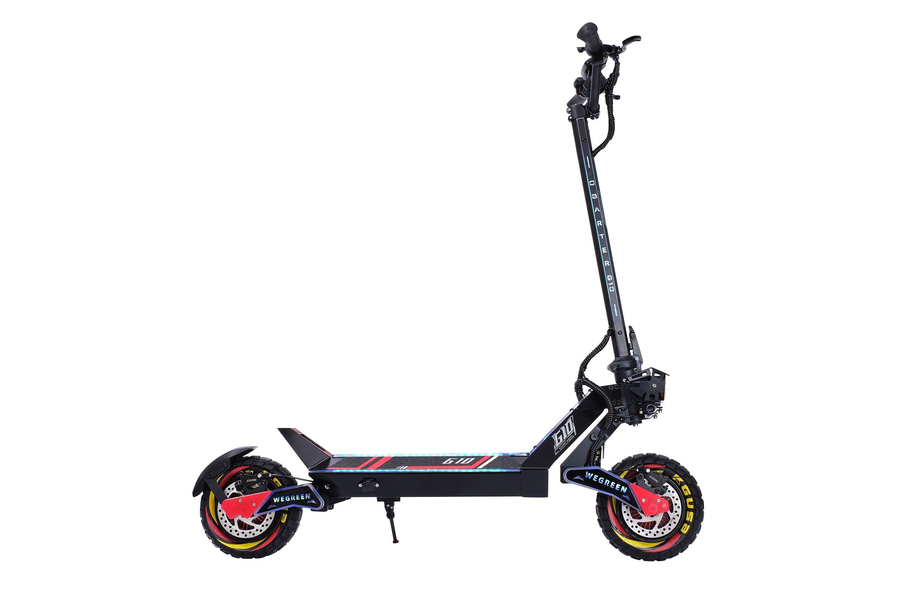Electric Scooter Motor Power 2400W Battery Capacity 48V 20Ah Tire Size 10inches Max Speed 55-65KM