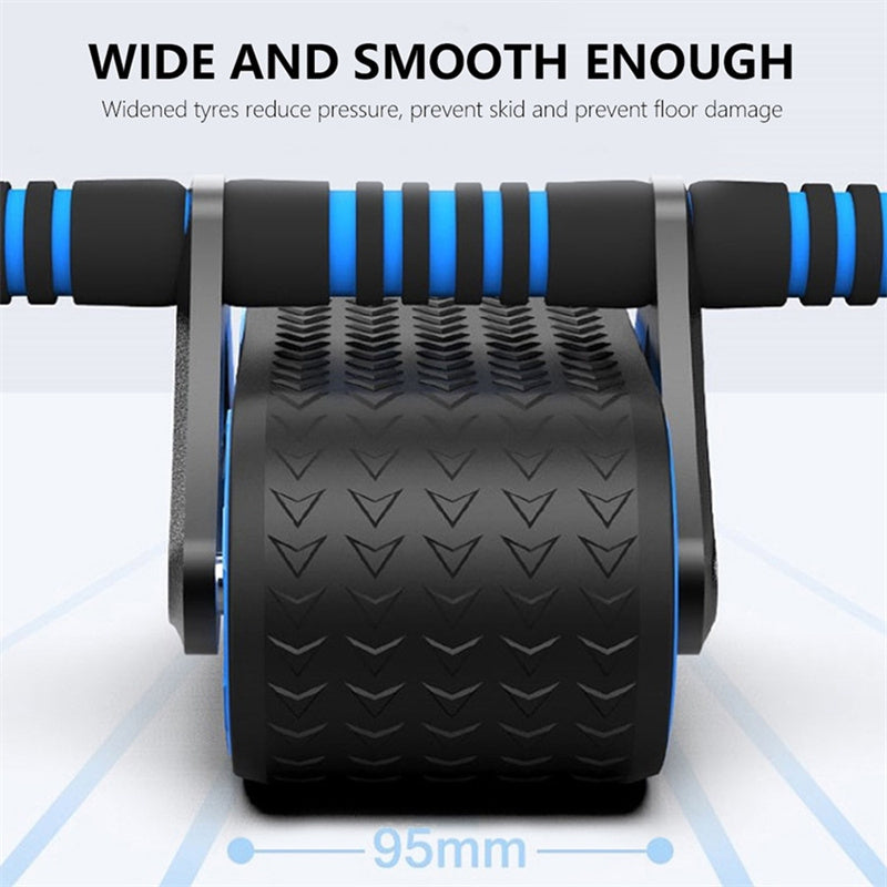 Ab Roller Wheel with Elbow Support, Upgraded Elbow Support Automatic Rebound Abdominal Wheel, 2 In 1 Plank & Abdominal Exercise Equipment for Home Fitness Gym Use, Ab Trainer Abs Workout Equipment