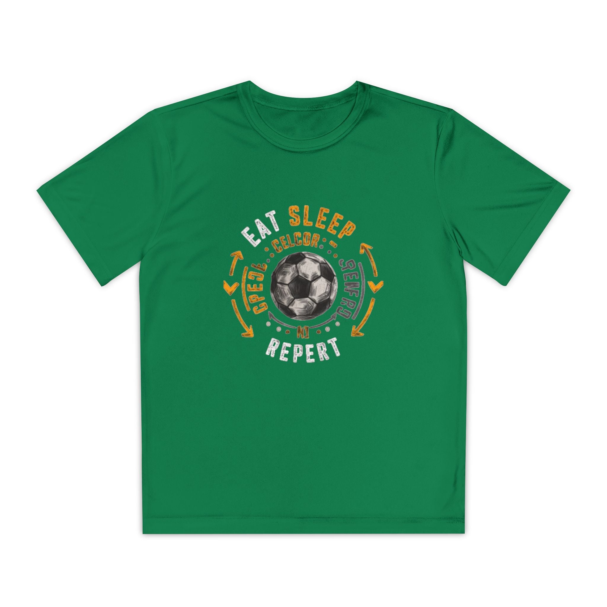 Eat Sleep Soccer Repeat Youth Competitor Tee