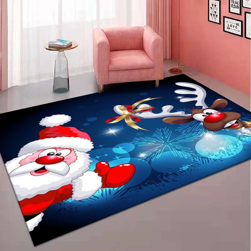 Home Living Room Bedroom Rug Doormat Merry Christmas Gnome Welcome Doormat, Dirt Resistant Low Pile Indoor Outdoor