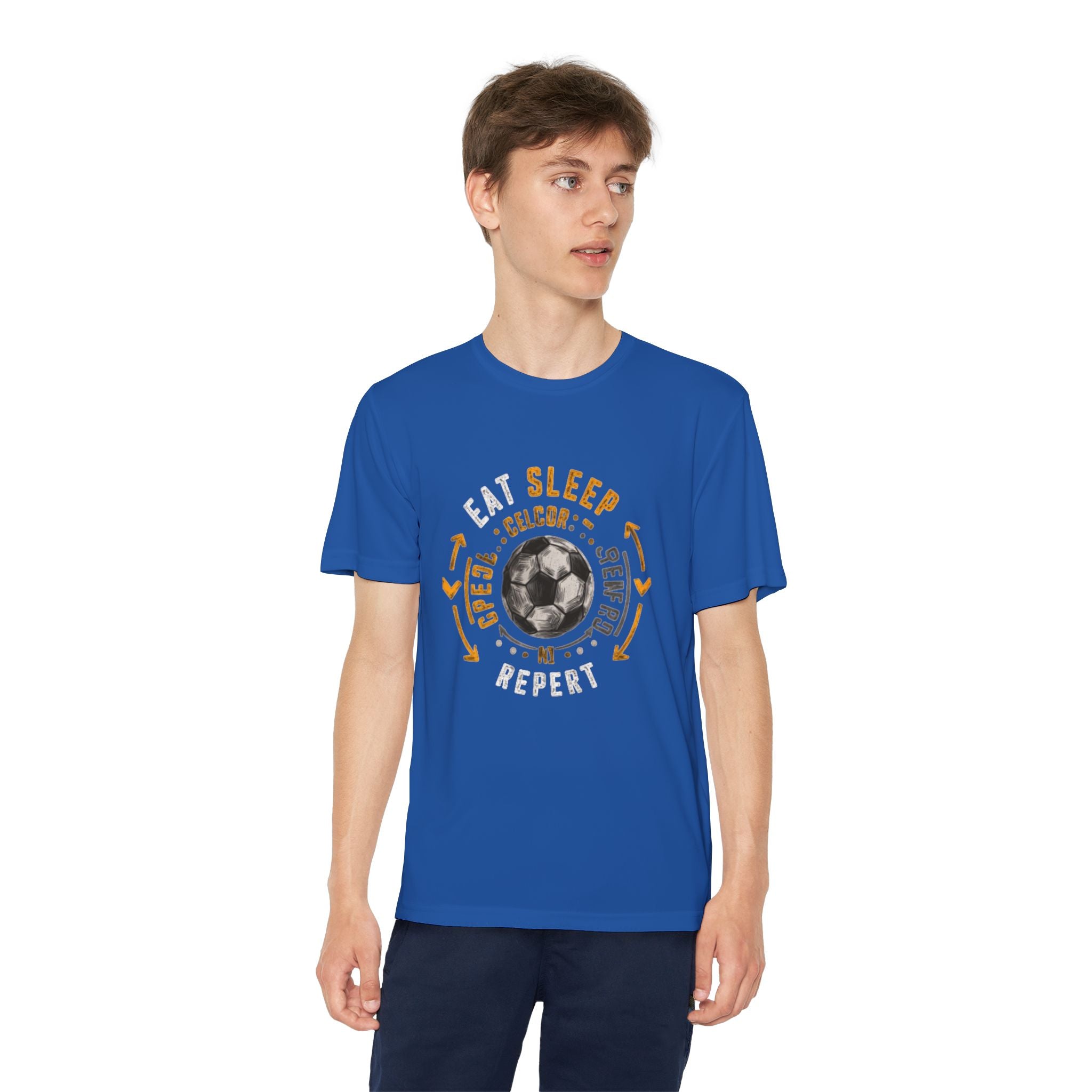 Eat Sleep Soccer Repeat Youth Competitor Tee