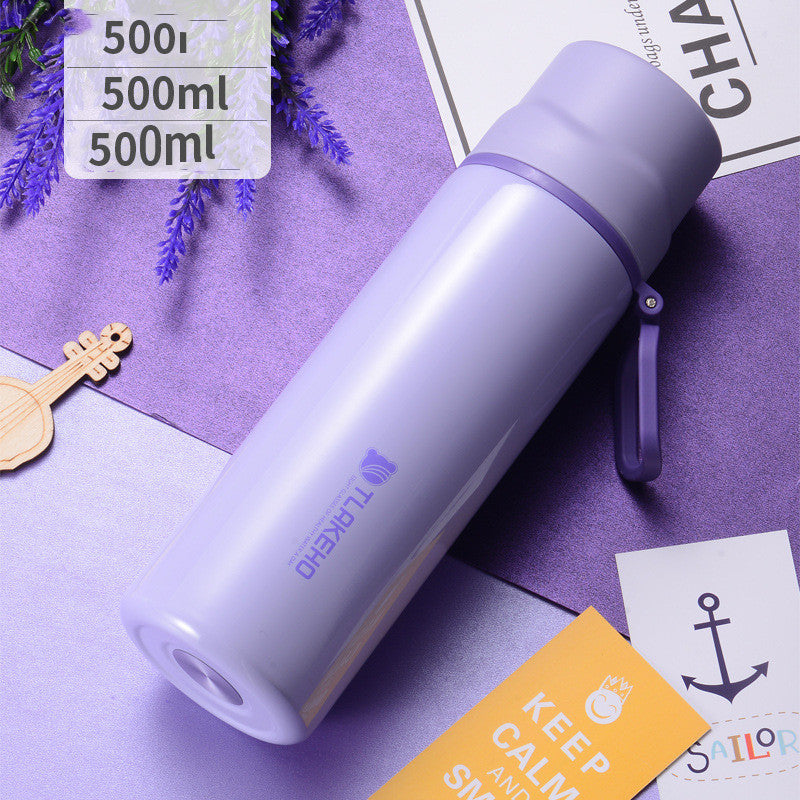 Thermos Mug For Men And Women With Lid Drinking Tea Cup Portable Creative Student Portable Cup 304 Stainless Steel Children'S Pot