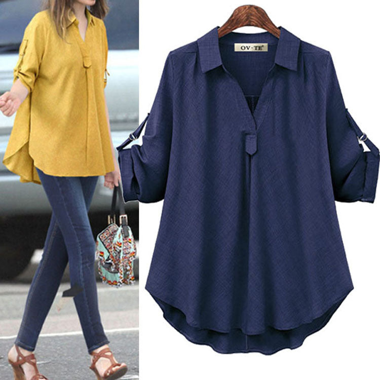 Loose Long-sleeved Shirt Shirt Bottoming Top