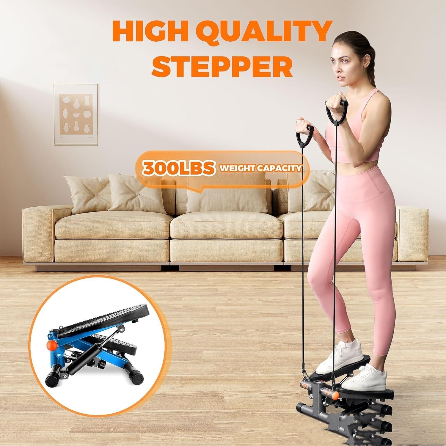 Mini Treadmill Home Walking Machine Hydraulic Fitness, Smart Home Gym Workout Cable Machine - U-Trainer, Full Body Strength Training, 220LBS Resistance, Portable Fitness Equipment, Replacing Dumbbell, Barbells,Resistance Band,Weight Set and More