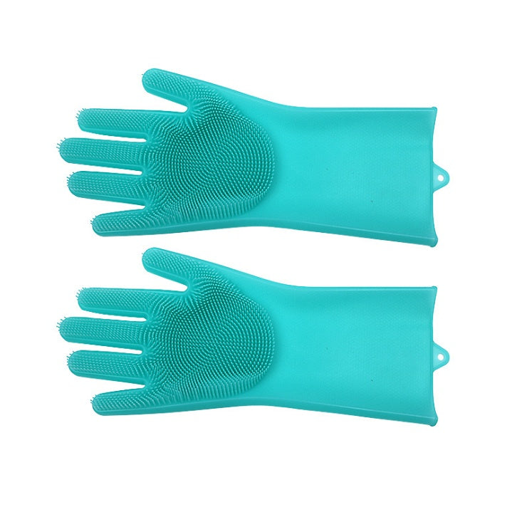 Silicone Heat-resistant Cleaning Brush Scrubbing Gloves