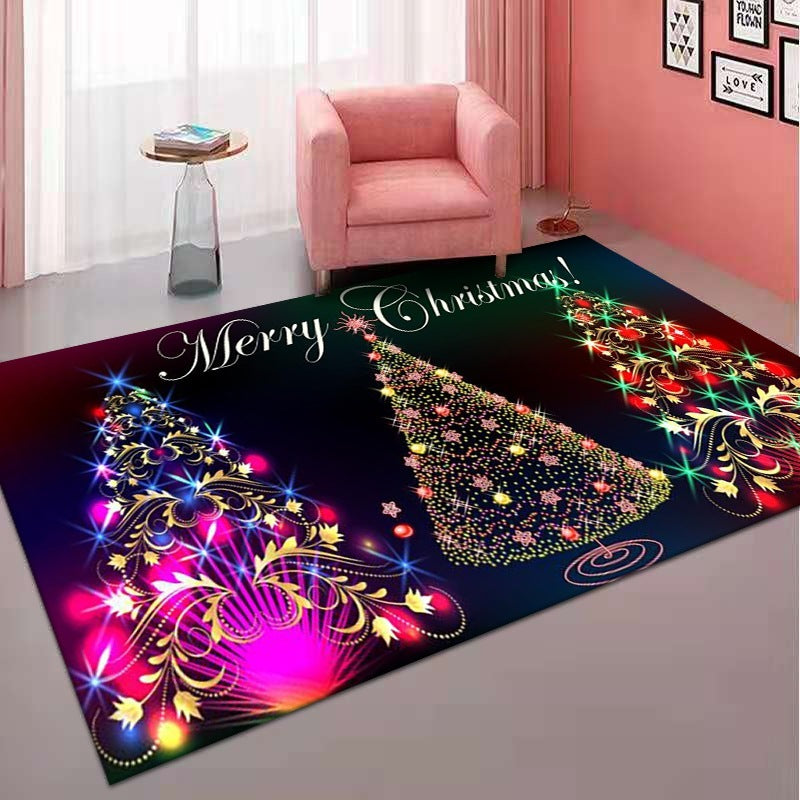 Home Living Room Bedroom Rug Doormat Merry Christmas Gnome Welcome Doormat, Dirt Resistant Low Pile Indoor Outdoor