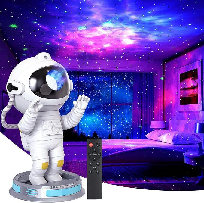 Exit Astronaut Starlight Projection Lamp Northern Lights Galaxy Projector With Remote Control - Bluetooth Speaker And Timer