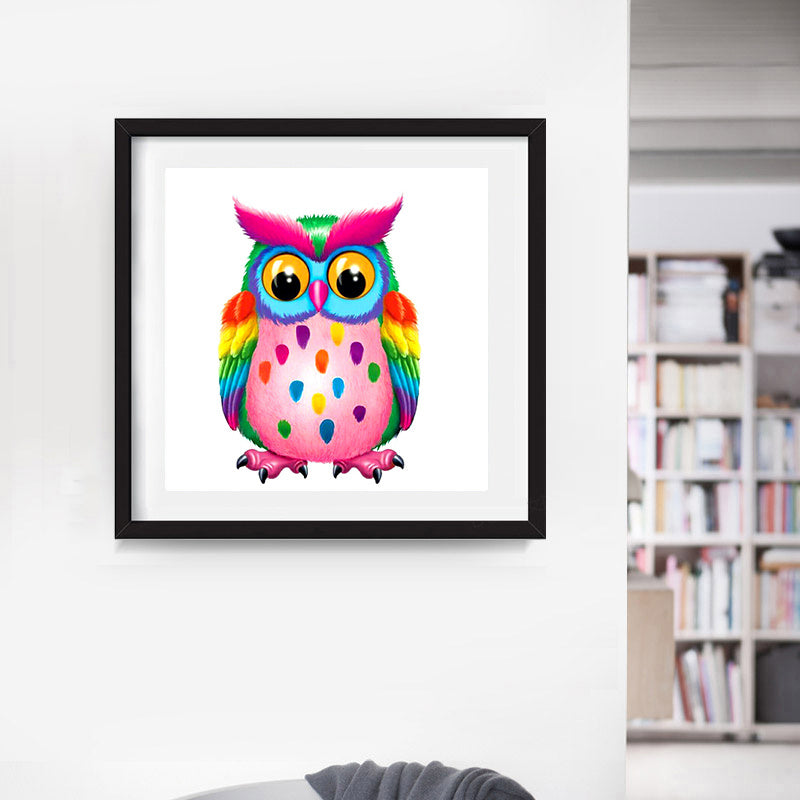 Diamond Painting 5D Full Diamond Embroidery Colorful Owl Diamond Painting Kits for Adults Cute Animals 5D DIY Diamond Art Kits