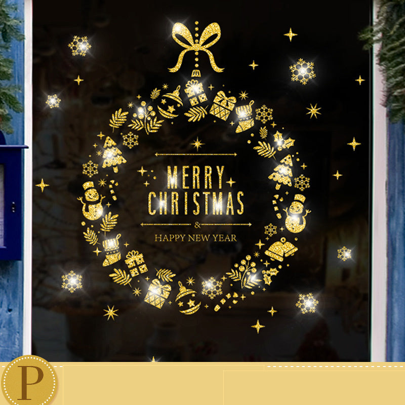 Christmas Decorations Scene Decoration Christmas Window Door Sticker