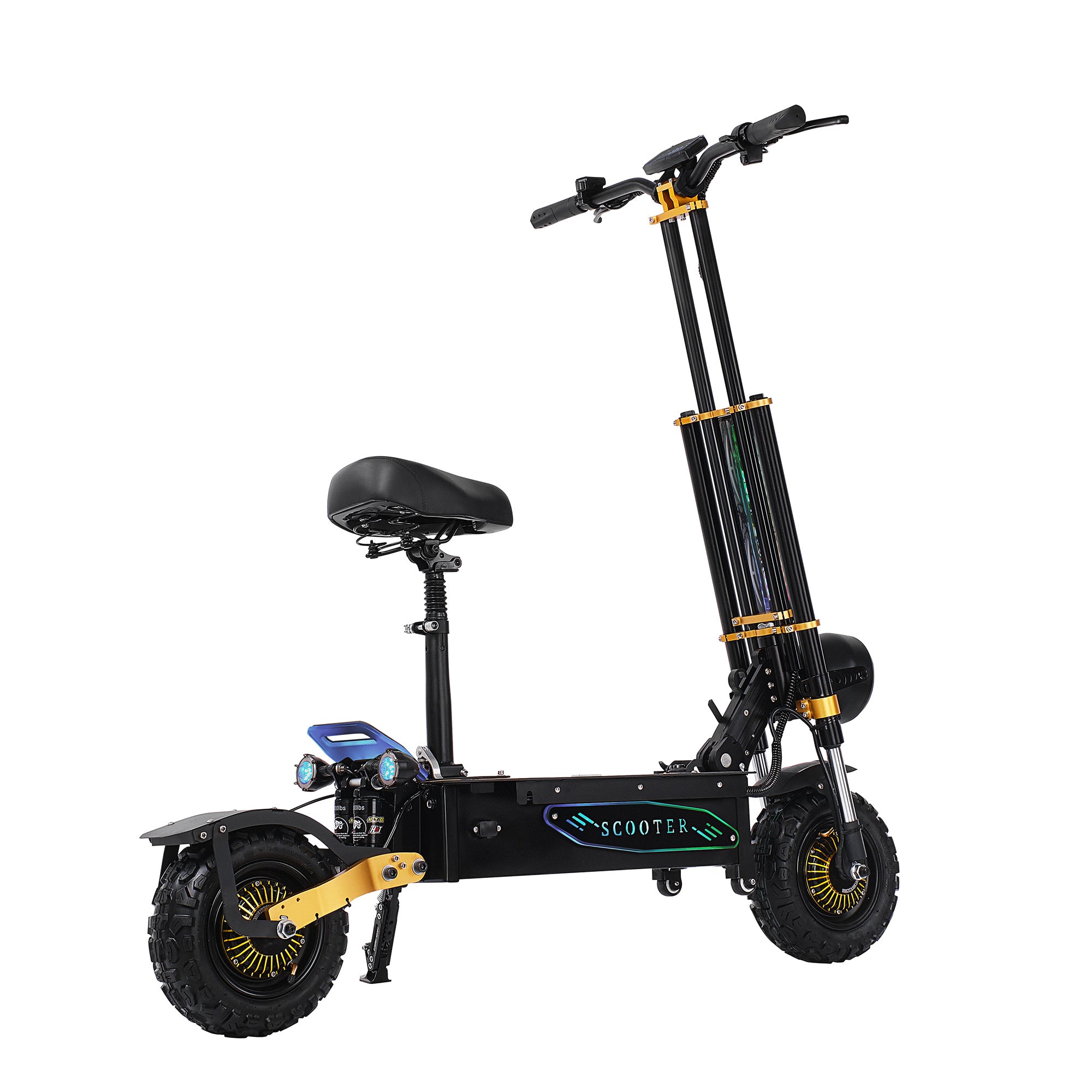 Electric Scooter Motor Power 6000W Battery Capacity 60V 40Ah Tire Size 11inches Max Speed 75-85KM