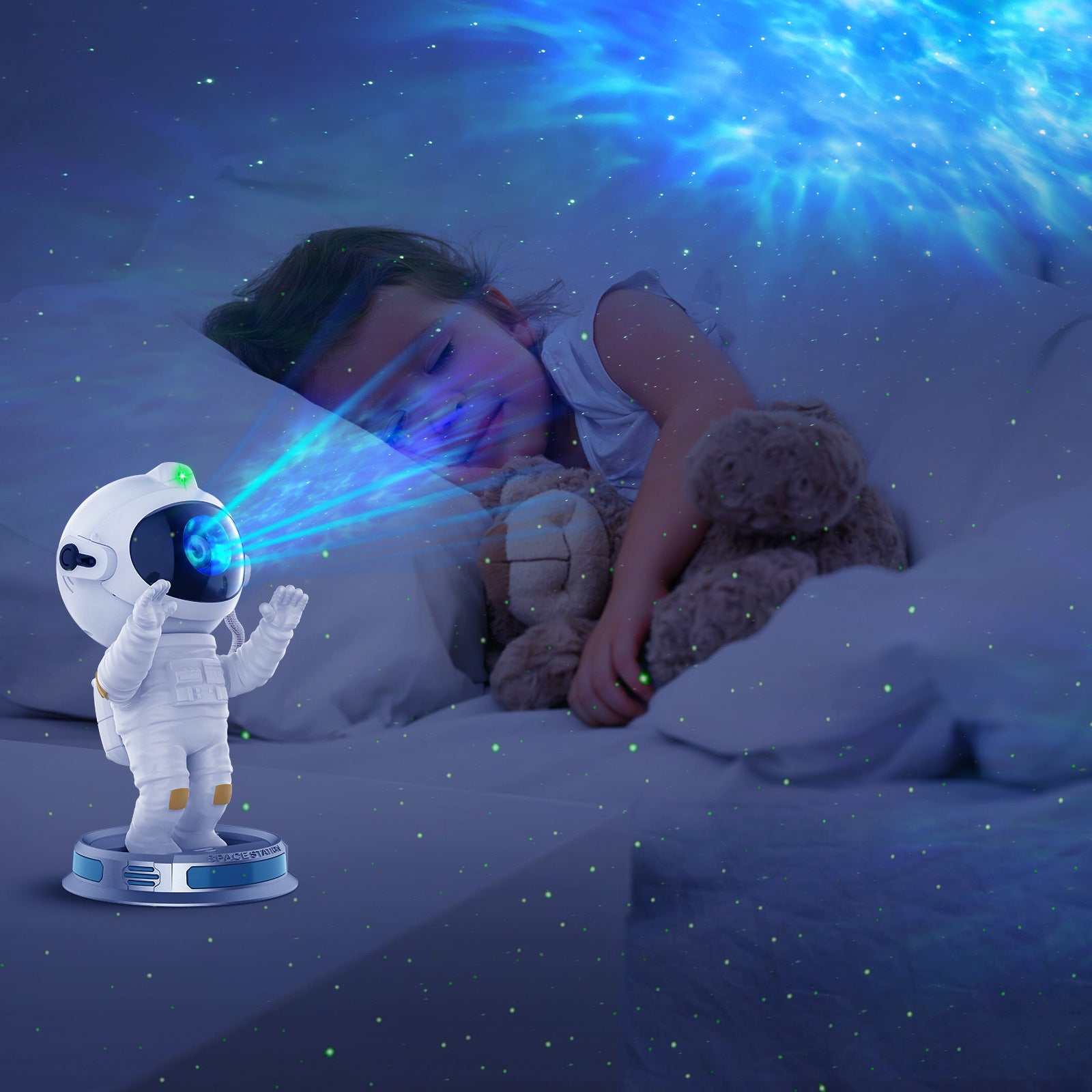 Exit Astronaut Starlight Projection Lamp Northern Lights Galaxy Projector With Remote Control - Bluetooth Speaker And Timer