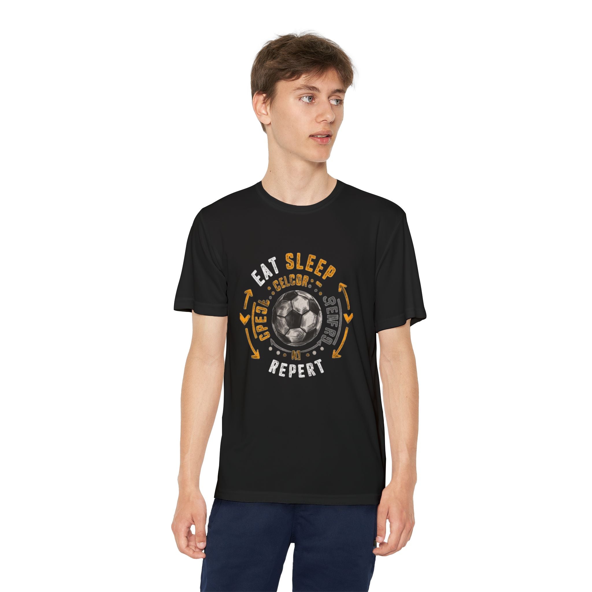 Eat Sleep Soccer Repeat Youth Competitor Tee