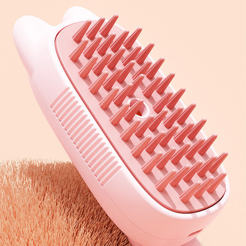 Pet Spray Comb for Cats and Dogs Pet Electric Spray Hair Removal Comb One Key Spray Anti-Flying Massage Brush