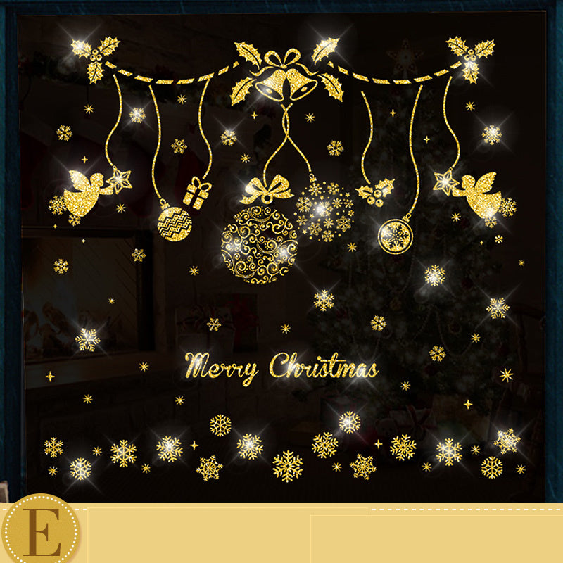 Christmas Decorations Scene Decoration Christmas Window Door Sticker