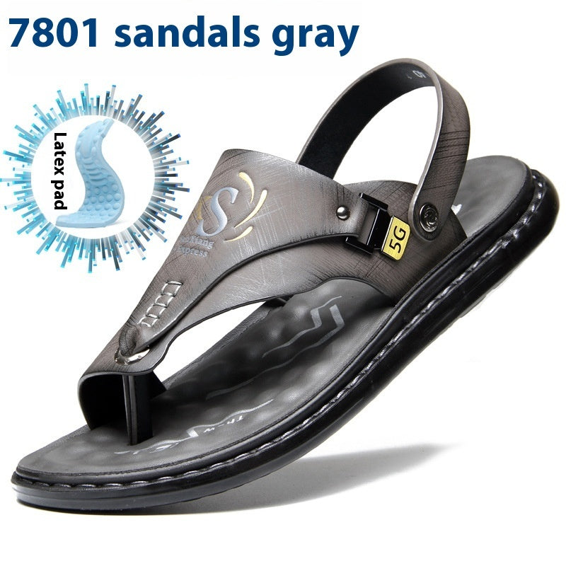 Men's Fashion Latex Soft Bottom Flip Sandals