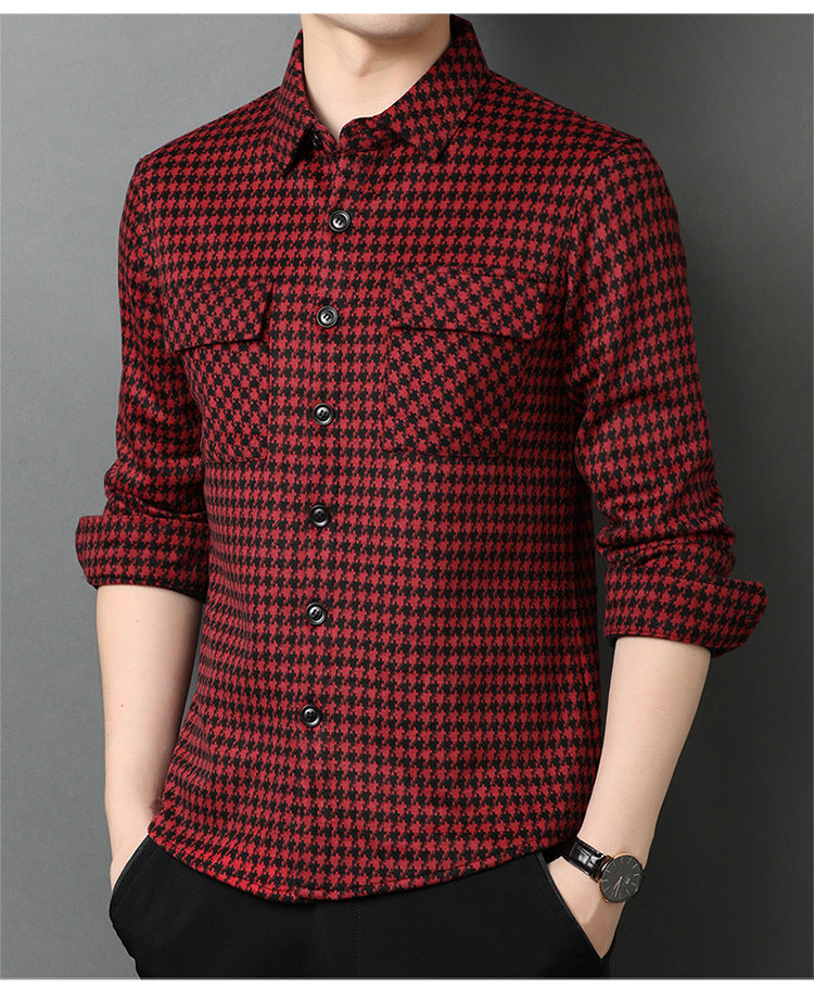 Multi-pocket Shirt Fashion Men's Business Shirt