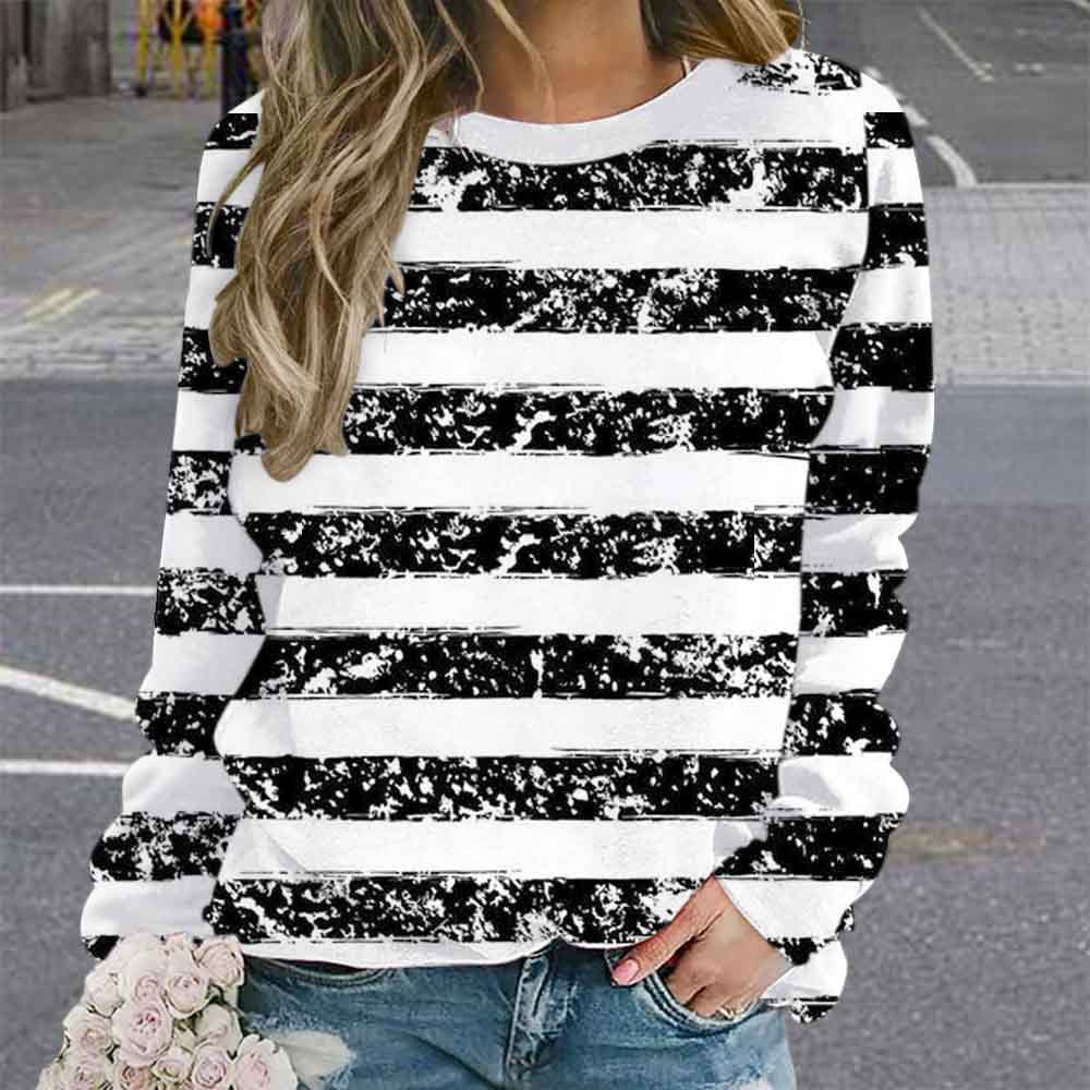 Women's Tie-dye Retro Printing 3D Digital Printing Sweater