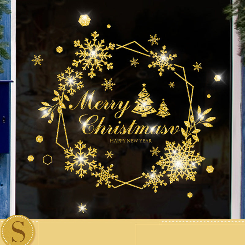 Christmas Decorations Scene Decoration Christmas Window Door Sticker