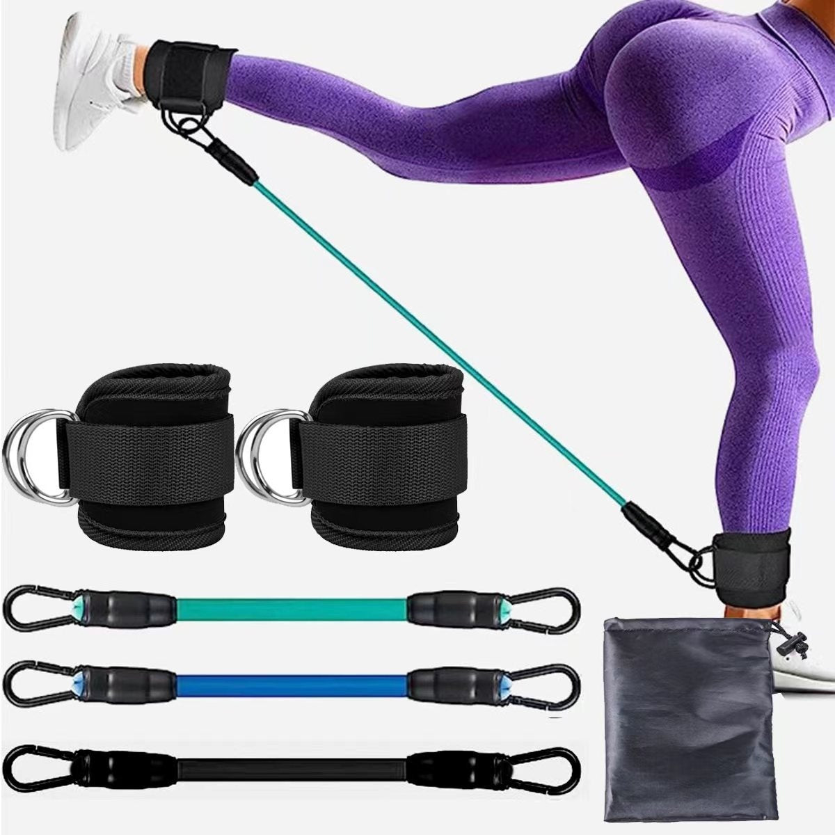 Ankle Ring Leggings Straps Gantry Ankle Foot Buckle Trainer  Ankle Resistance Bands with Cuffs, Ankle Bands for Working Out, Ankle Resistance Band for Leg, Booty Workout Equipment for Kickbacks Hip Fitness Training, Exercise Bands for Butt Lift Women