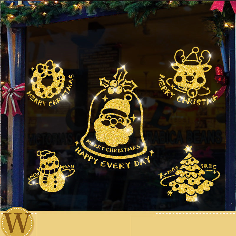 Christmas Decorations Scene Decoration Christmas Window Door Sticker