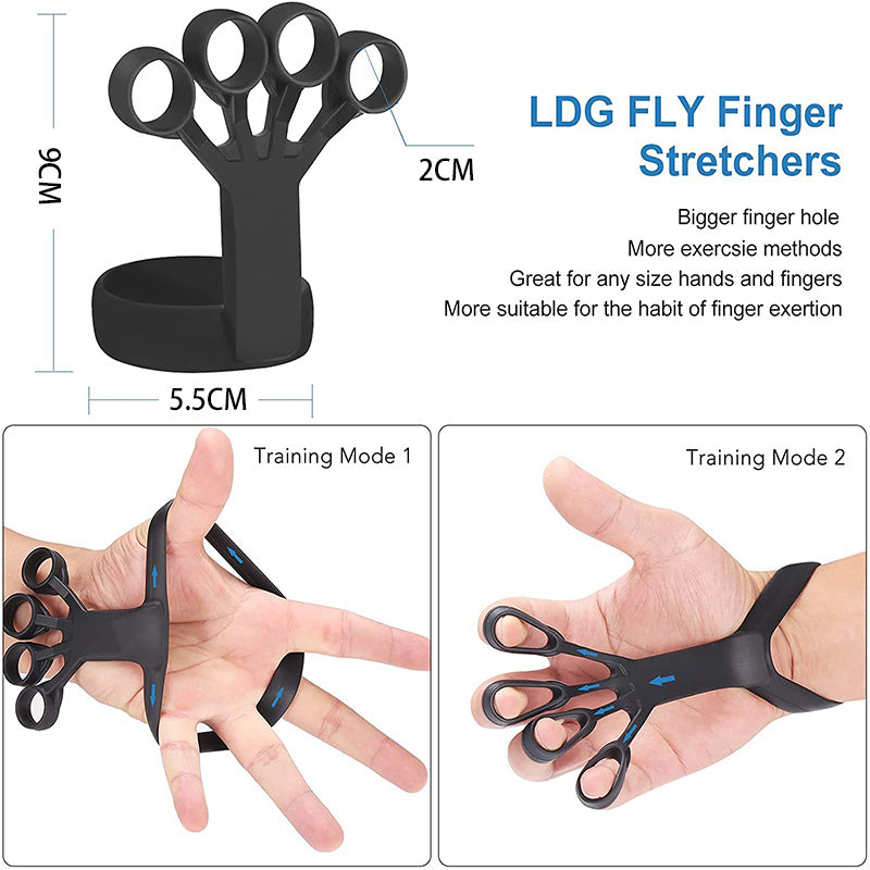 Silicone Grip Device Finger Exercise Stretcher Arthritis Hand Grip 2PCS Finger Strengthener, Hand Strengthener Finger Exerciser & Hand Strengthener, Extension Exerciser Gripper Band for Wrist Training