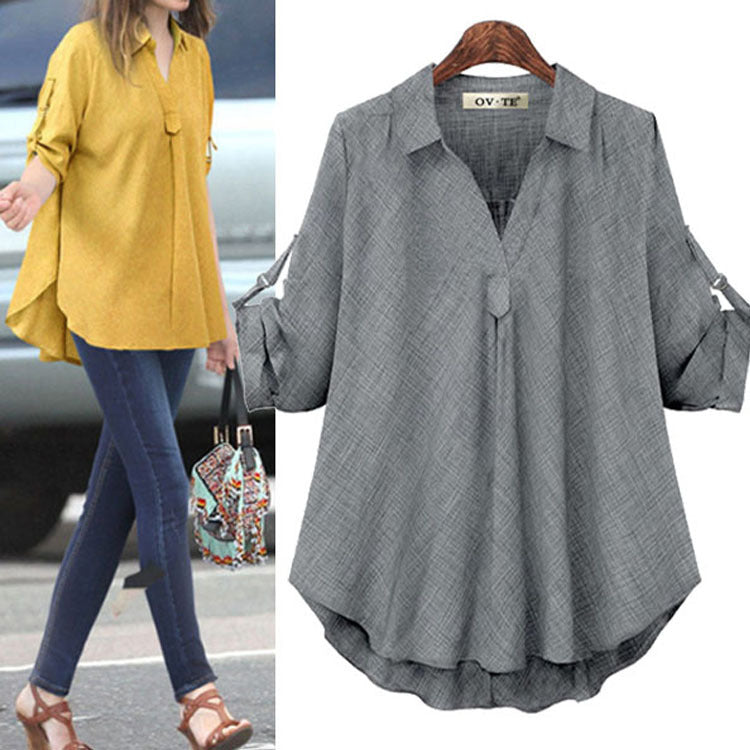 Loose Long-sleeved Shirt Shirt Bottoming Top