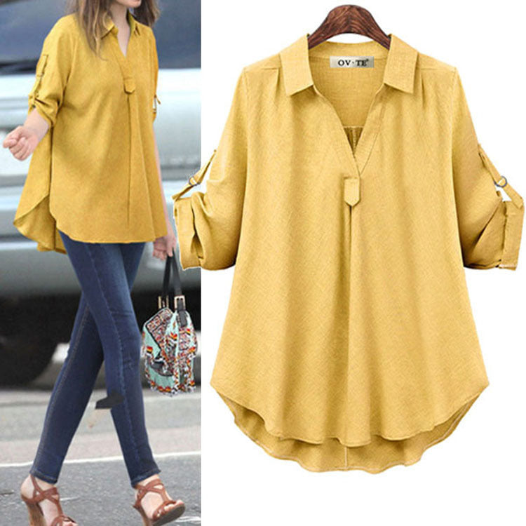 Loose Long-sleeved Shirt Shirt Bottoming Top