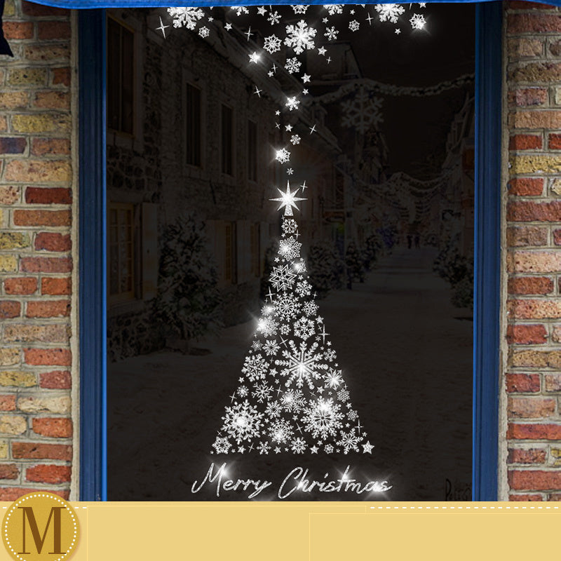 Christmas Decorations Scene Decoration Christmas Window Door Sticker