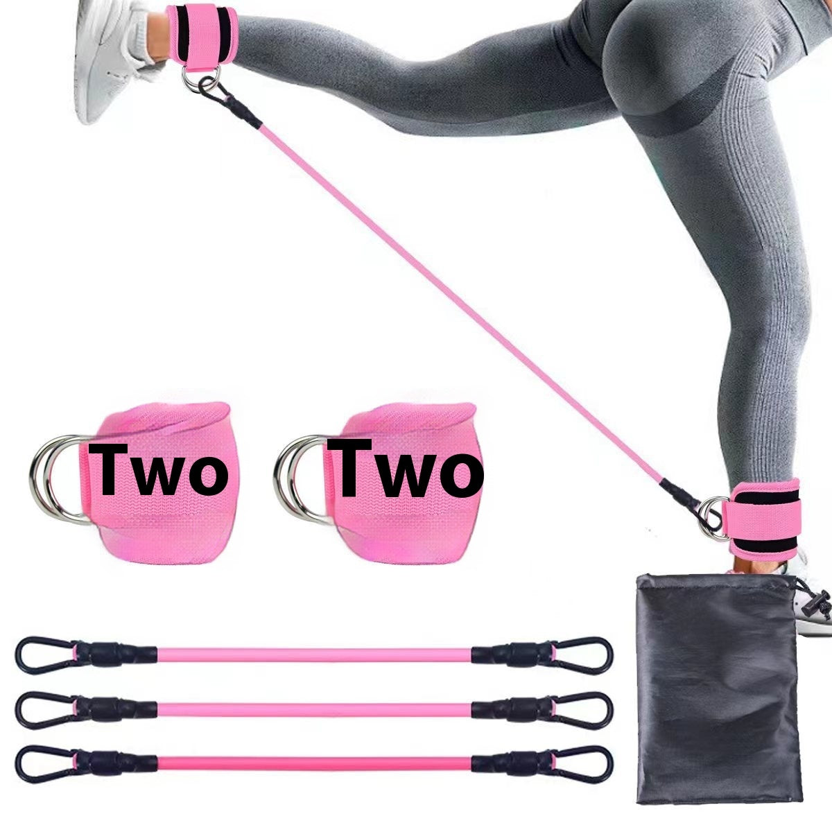 Ankle Ring Leggings Straps Gantry Ankle Foot Buckle Trainer  Ankle Resistance Bands with Cuffs, Ankle Bands for Working Out, Ankle Resistance Band for Leg, Booty Workout Equipment for Kickbacks Hip Fitness Training, Exercise Bands for Butt Lift Women