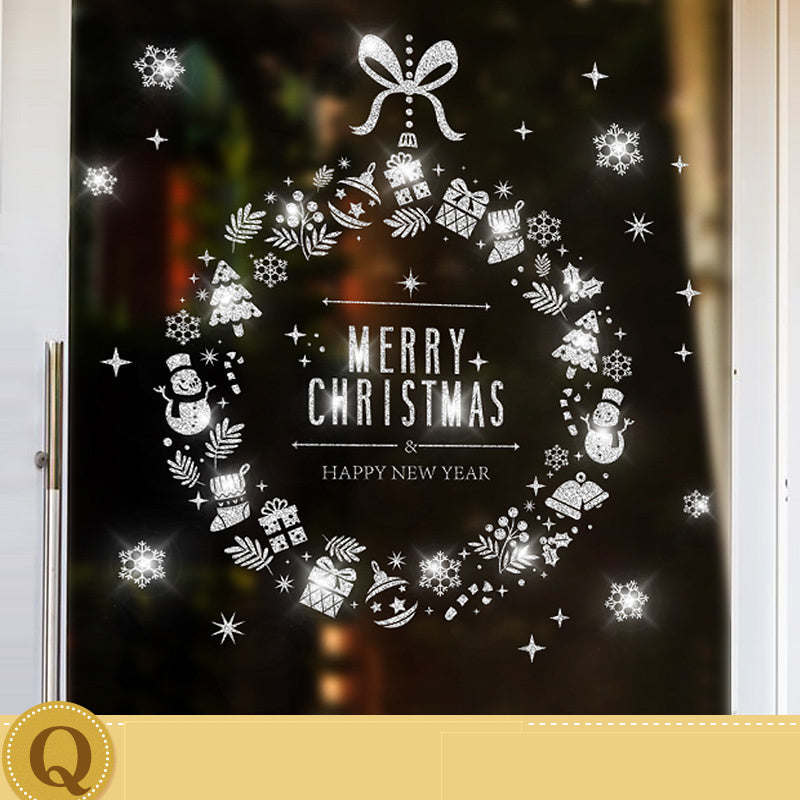 Christmas Decorations Scene Decoration Christmas Window Door Sticker