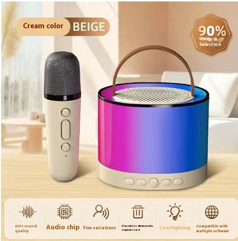 RGB Wireless Bluetooth Audio With Light Series Microphones Karafun Premium Songs for All Ages