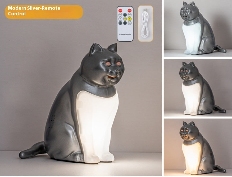 Bedroom USB Charging Cat Ornaments Decorative Night Light Creative Table Lamp