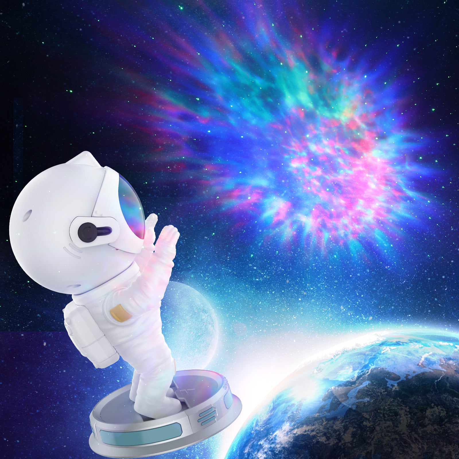 Exit Astronaut Starlight Projection Lamp Northern Lights Galaxy Projector With Remote Control - Bluetooth Speaker And Timer